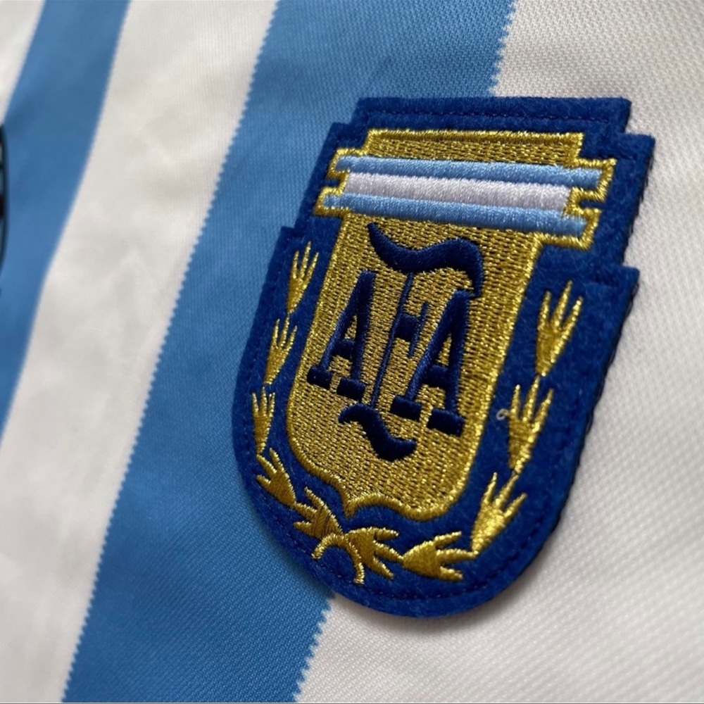 COPY - Diego Maradona Argentina Retro Vintage Home Soccer Jersey - NEW - Men - Picture 5 of 10